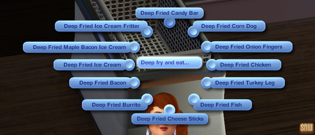 Sizzle Baby Pro Deep Fryer and Frost-Bite Pro Ice Cream Machine (premium content for The Sims 3)