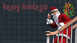 Sims 2 Happy Holidays 2010 wallpapers (PSP)