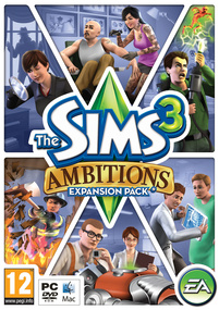The Sims 3: Ambitions box art packshot