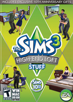 The Sims 3: High-End Loft Stuff box art packshot US