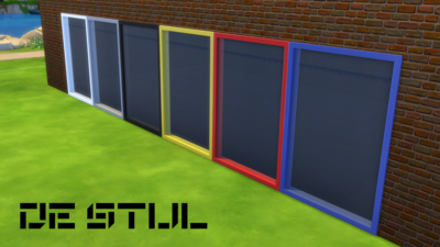 De Stijl Windows for The Sims 4