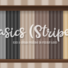 Basics Stripes Wallpaper with Kick and Crown Molding in Medium Wood