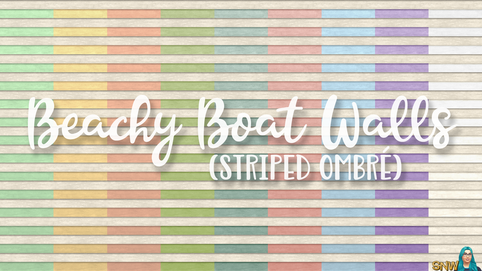 SNW Beachy Boat Striped Ombré Siding Walls