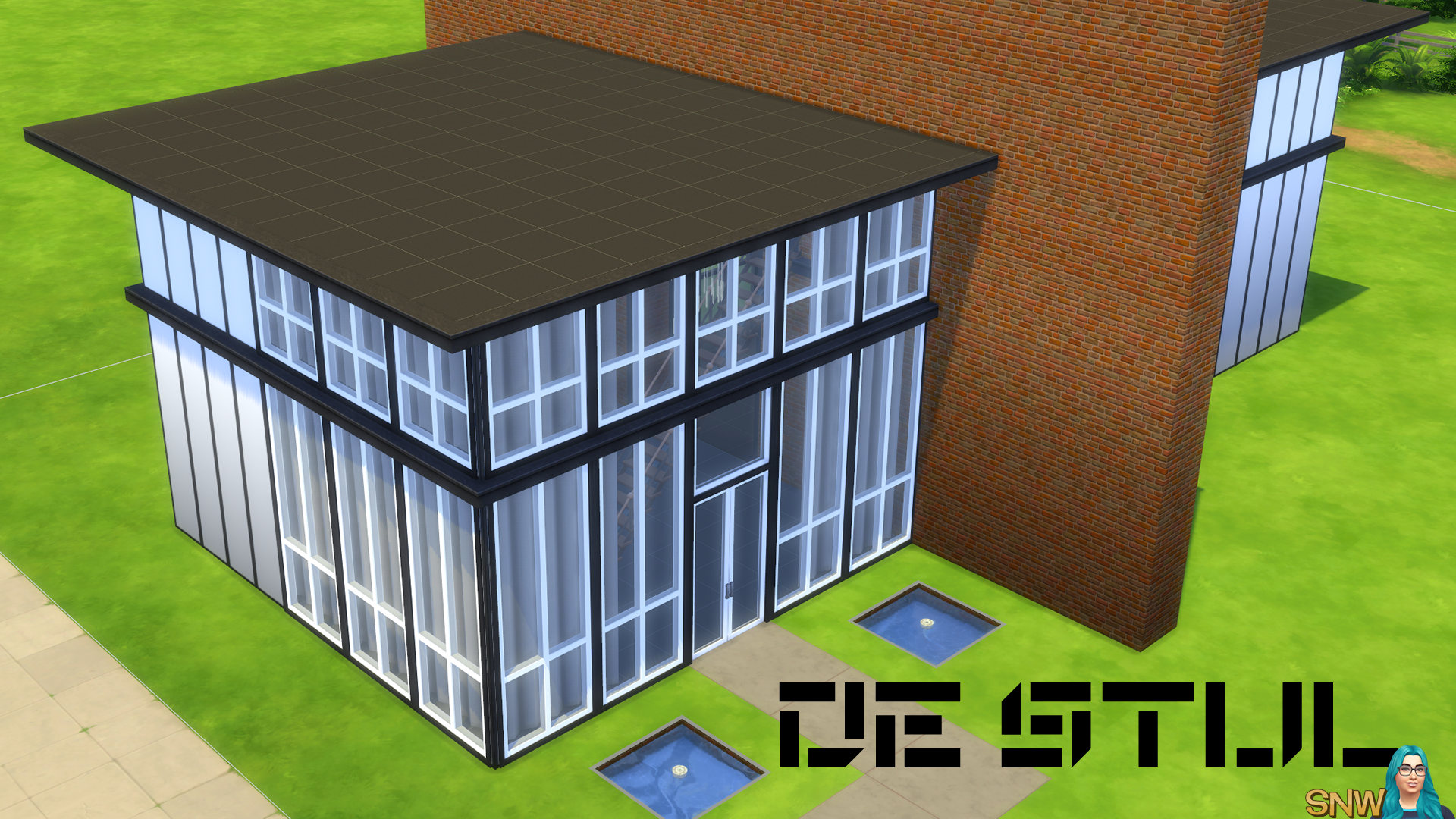 De Stijl Doors for The Sims 4