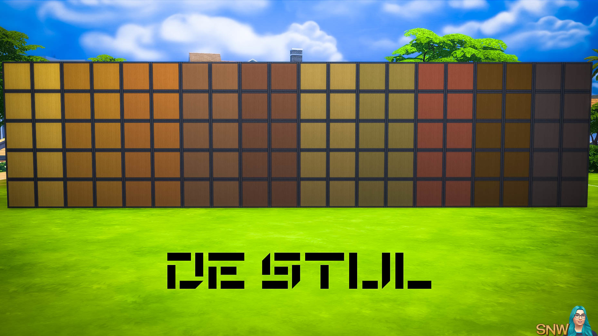 De Stijl Wooden Wall Panels Blocks (Full) #7