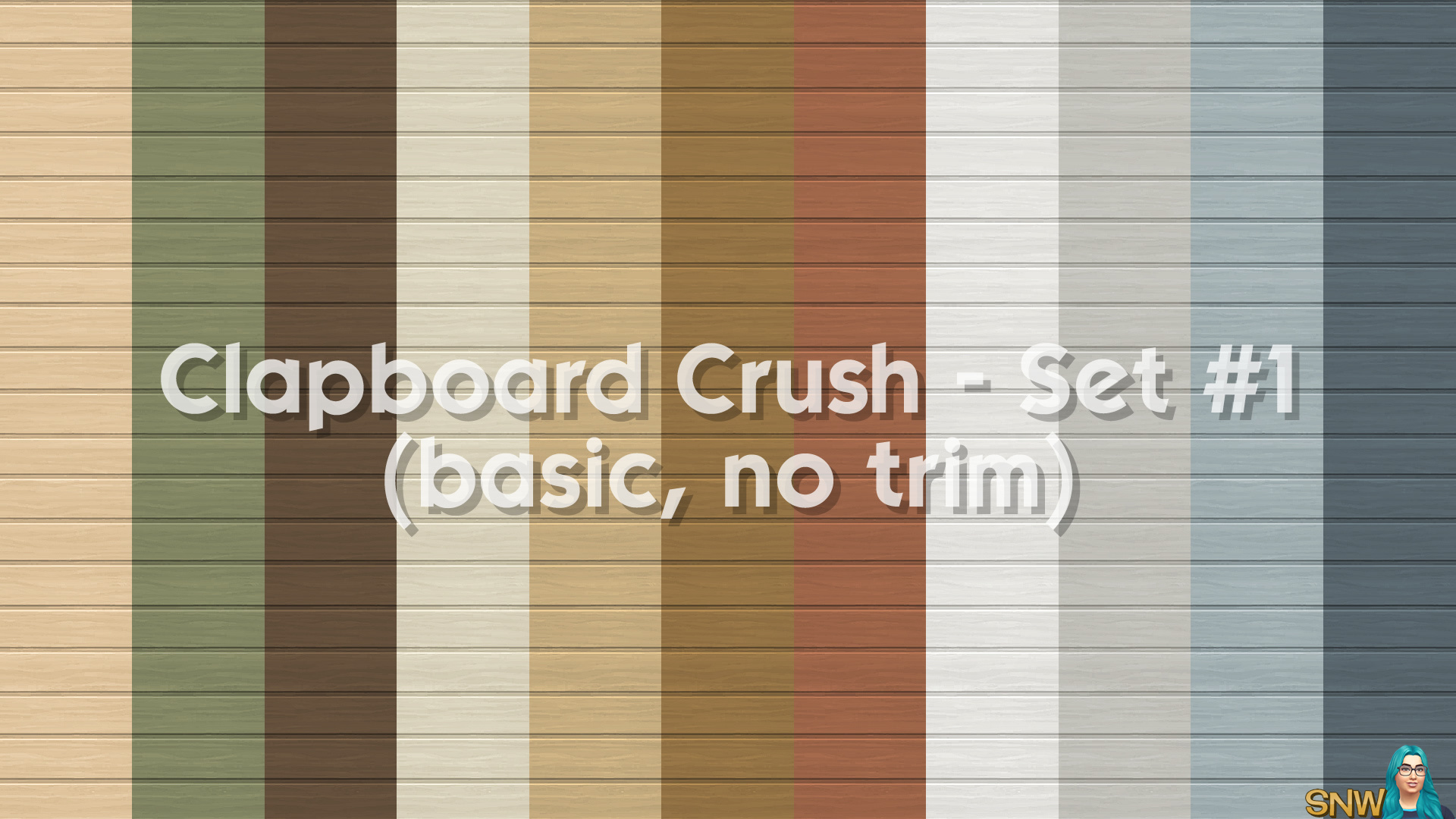 Clapboard Crush Siding Walls Set #1 Basic