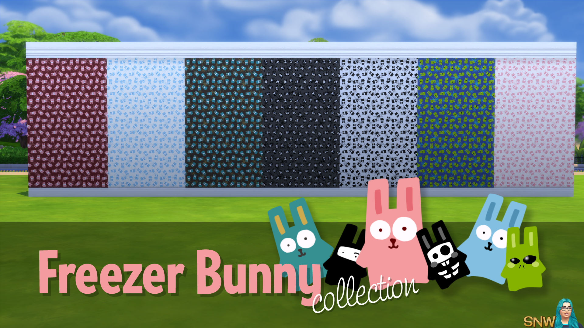 Freezer Bunny Collection: Small Bunnies/Starburst Wallpapers