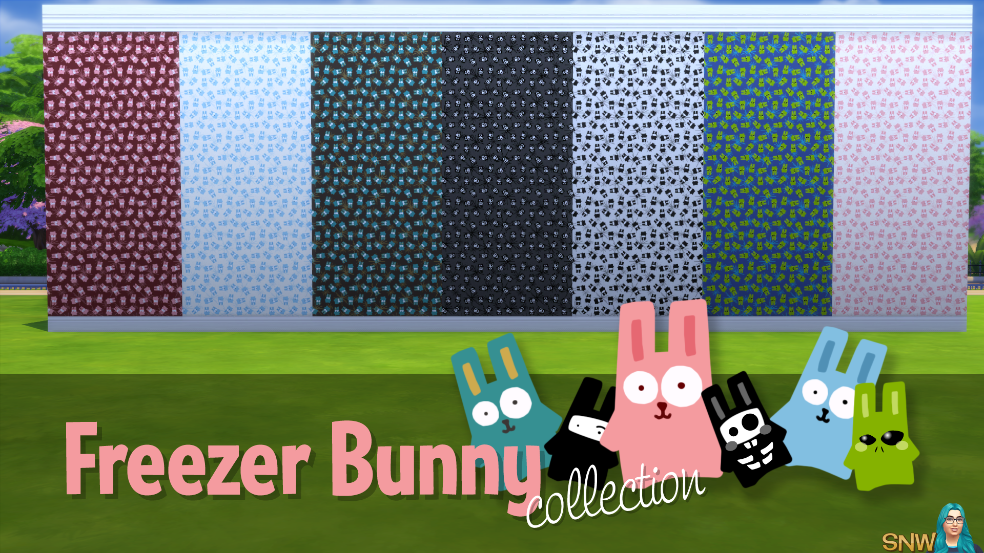 Freezer Bunny Collection: Small Bunnies/Starburst Wallpapers