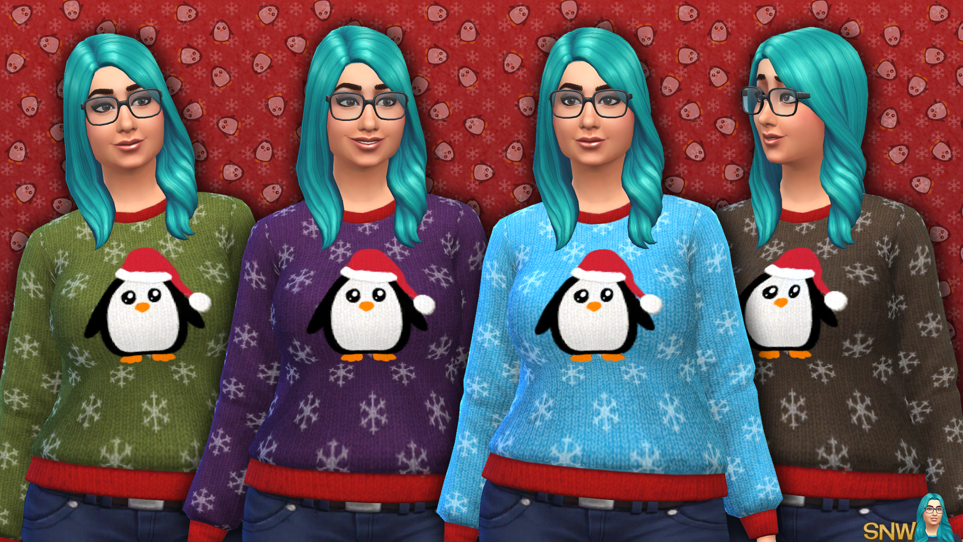 Women&#039;s Christmas Penguin Sweater