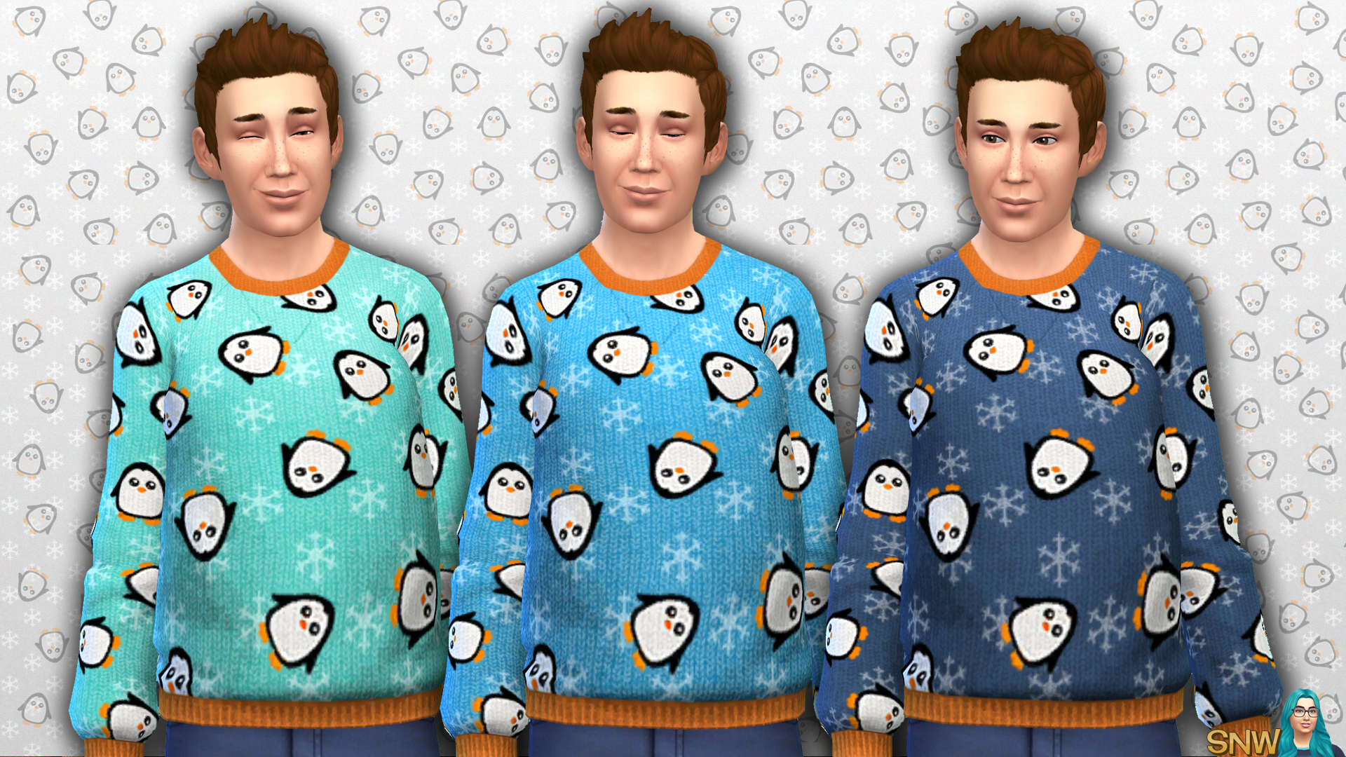 Men&#039;s Penguin Pattern Sweater