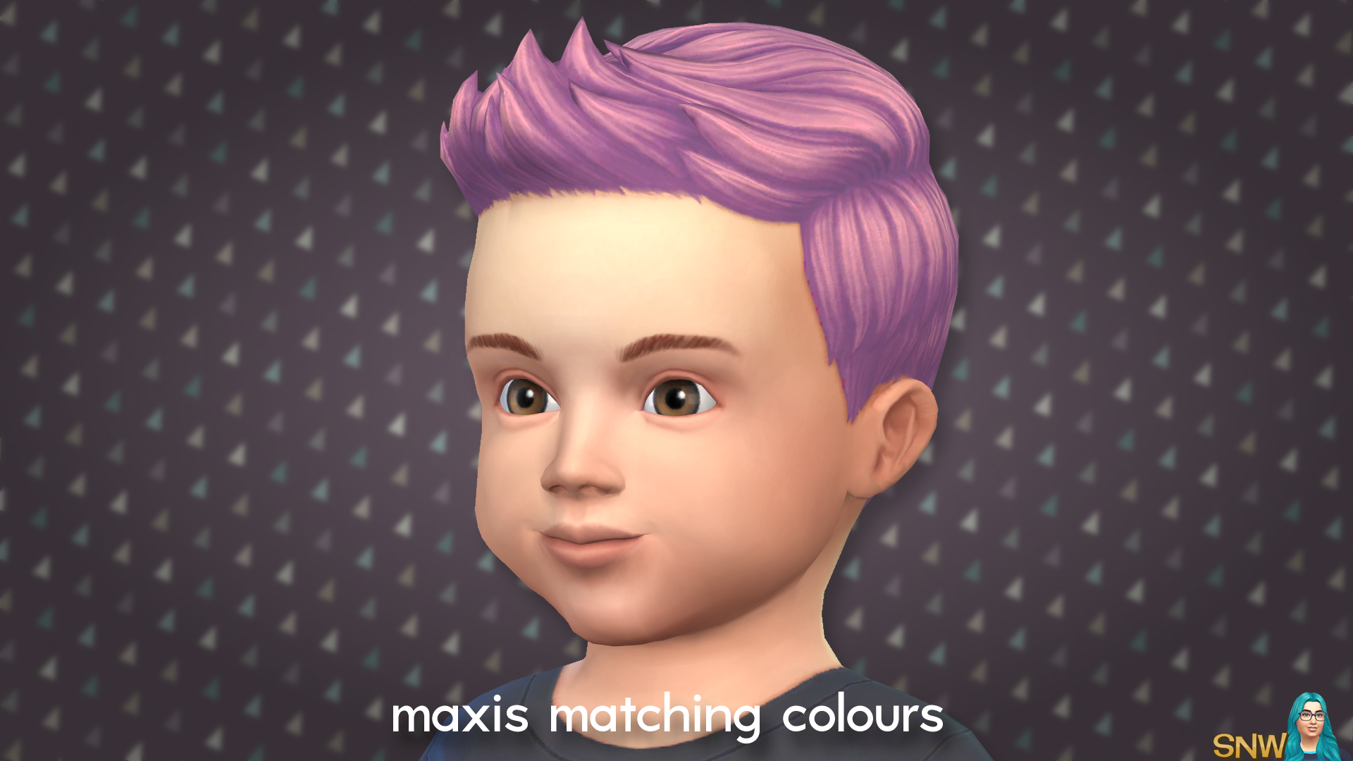 Maxis Matching Short Spiky Hairdo for Toddlers