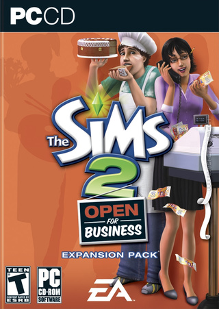 The Sims 2: Open for Business box art packshot US