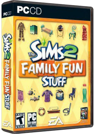 The Sims 2: Family Fun Stuff box art packshot US