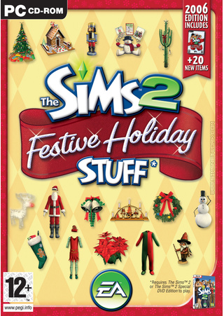 The Sims 2: Festive Holiday Stuff box art packshot