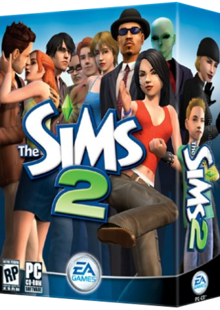 The Sims 2 box art packshot