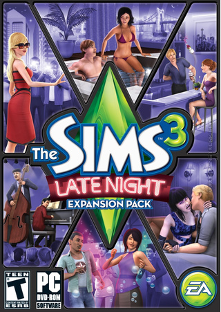 The Sims 3: Late Night box art packshot US