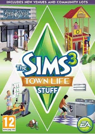The Sims 3: Town Life Stuff box art packshot
