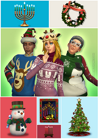 The Sims 4: Holiday Celebration Pack Packshot Box Art