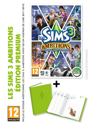 Les Sims 3: Ambitions + Agenda Deluxe (Edition Premium) packshot box art