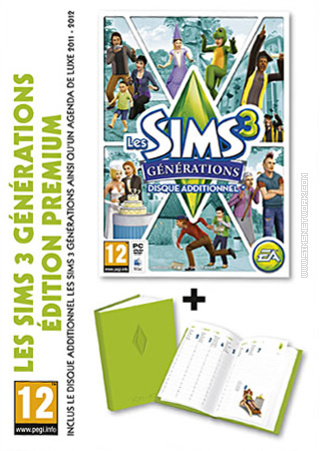 Les Sims 3: Générations + Agenda Deluxe (Edition Premium) packshot box art