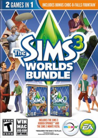 The Sims 3: Worlds Bundle packshot box art