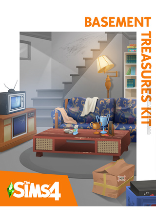 The Sims 4: Basement Treasures Kit cover box art packshot