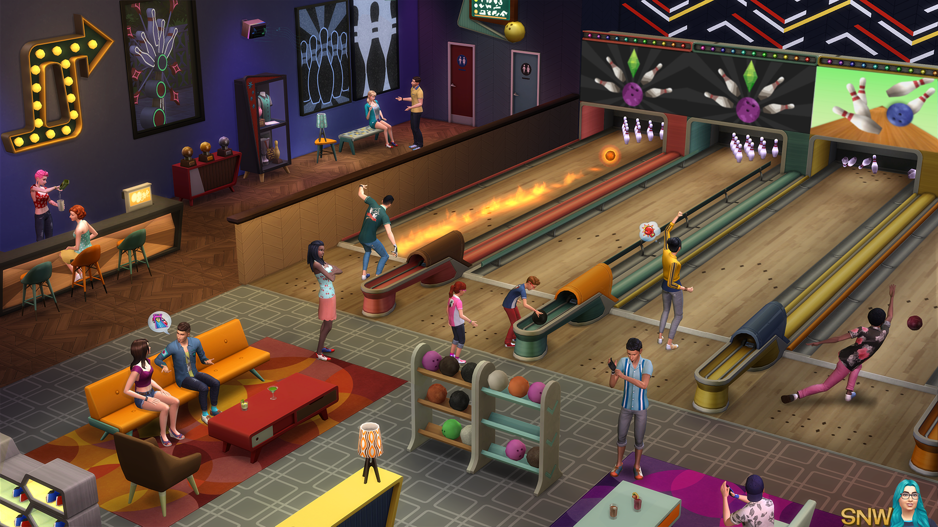 The Sims 4: Bowling Night Stuff