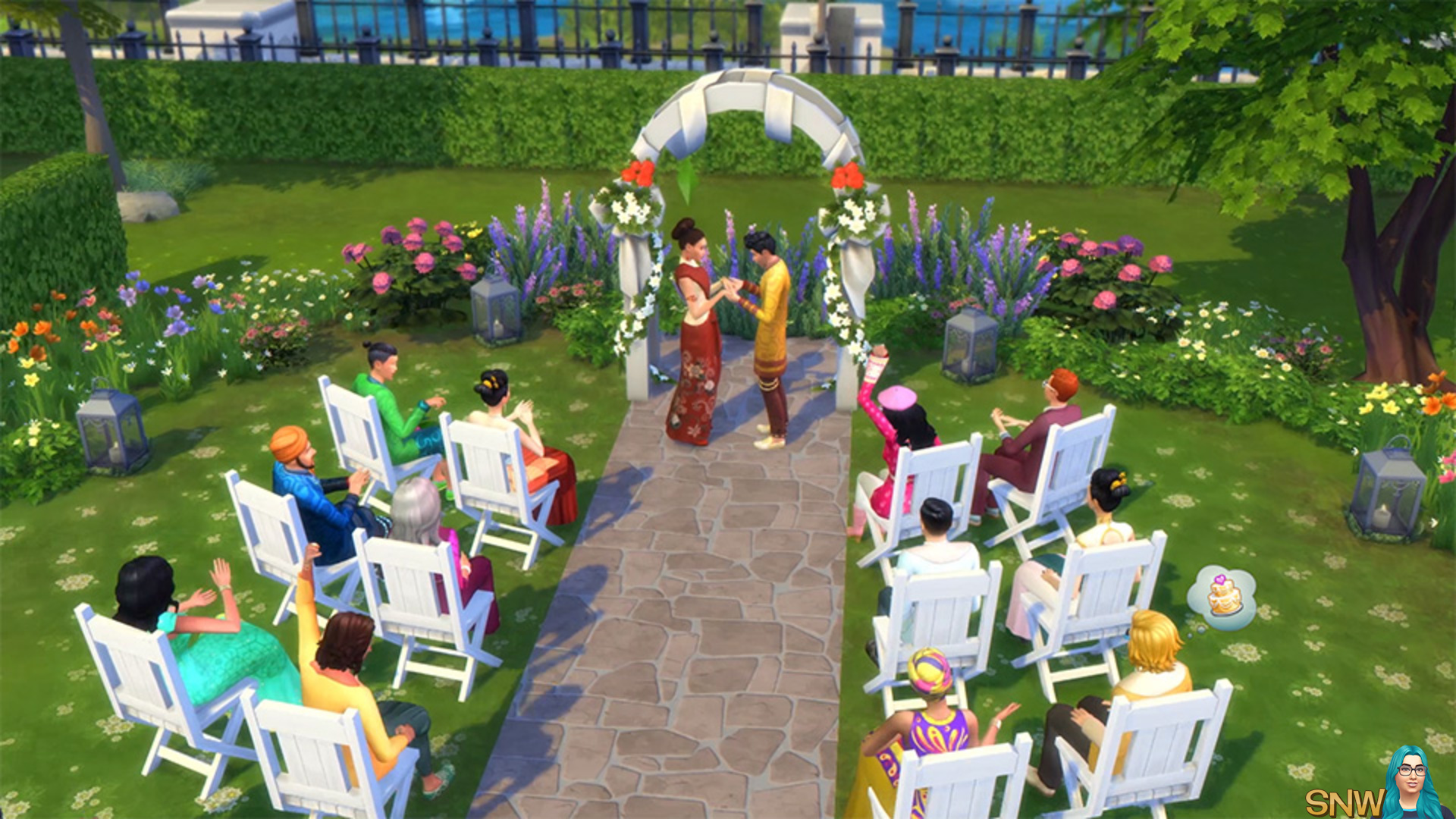Дополнение симс 4 жизнь. Парк Мишуно Медоуз. The SIMS 4: Свадебные истории. Мишуно Медоуз симс. Симс 4 Центральный парк.