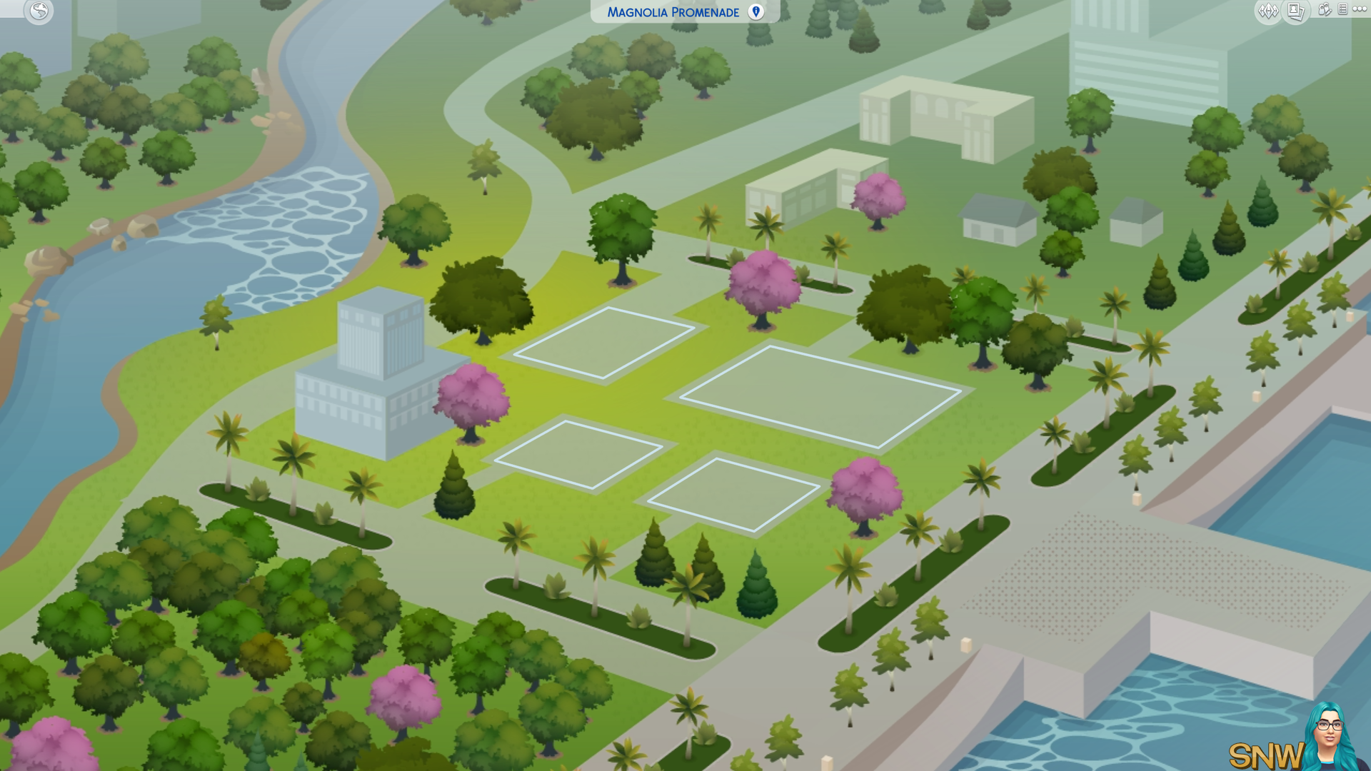 The Sims 4: Magnolia Promenade world (empty)